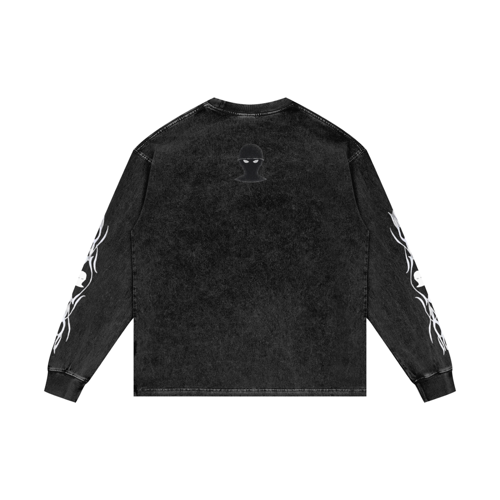 choppas union Acid Wash Oversize Long Sleeve T-Shirt