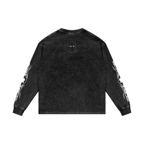 choppas union Acid Wash Oversize Long Sleeve T-Shirt