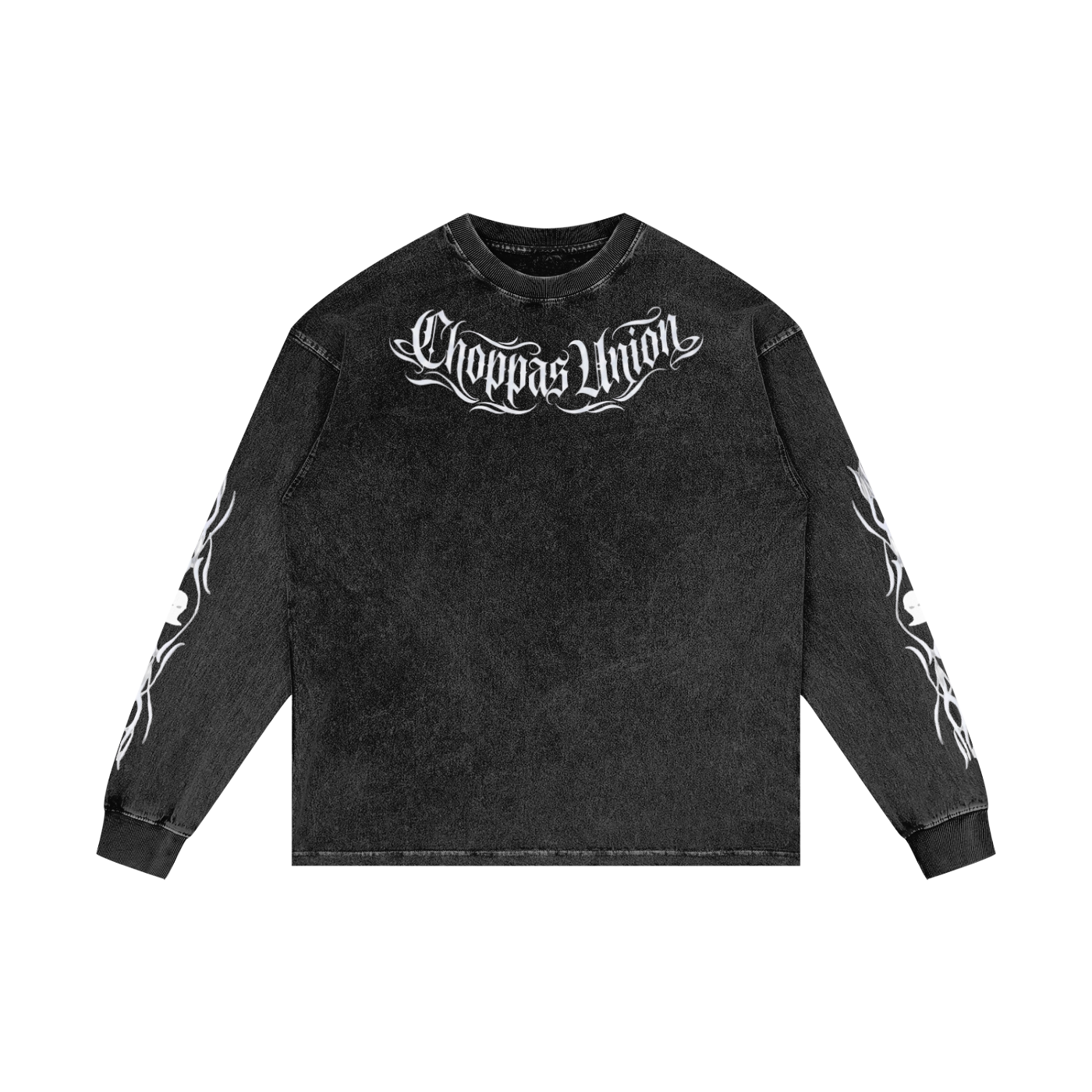 choppas union Acid Wash Oversize Long Sleeve T-Shirt